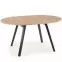 Rozkladací stôl Ruben 102/142x102cm doska/drevo – Dub Artisan/Čierna,2