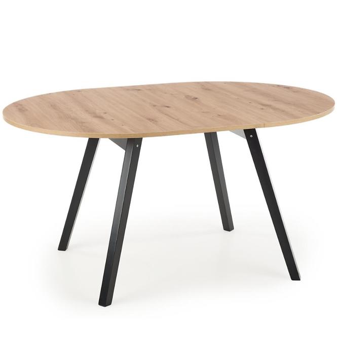 Rozkladací stôl Ruben 102/142x102cm Płyta/Drevo – Dub Artisan/Čierna
