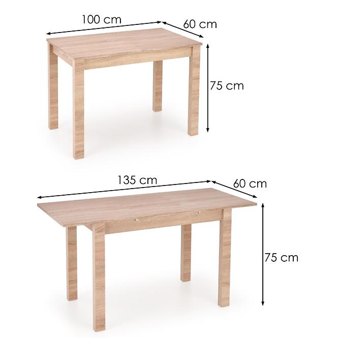 Rozkladací stôl Gino 100/135x60cm Dub Sonoma,7