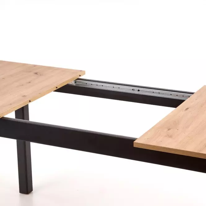 Rozkladací stôl Florian 141/219x80cm doska/MDF – Dub Artisan/Čierna