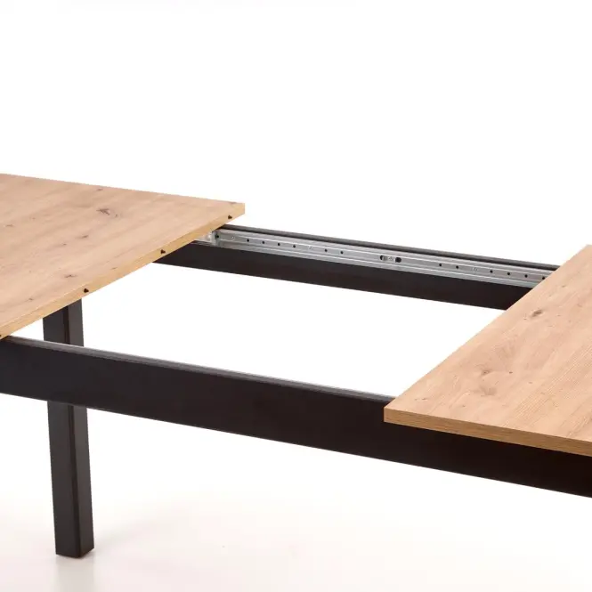 Rozkladací stôl Florian 141/219x80cm doska/MDF – Dub Artisan/Čierna,10