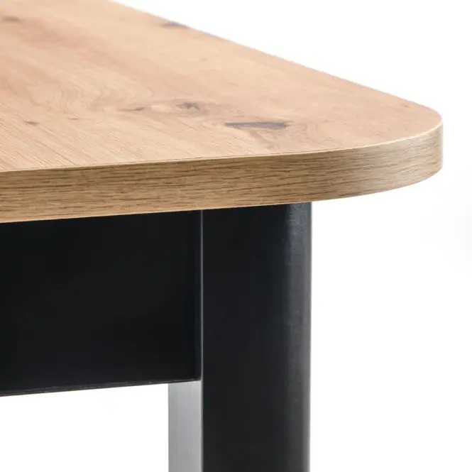 Rozkladací stôl Florian 141/219x80cm doska/MDF – Dub Artisan/Čierna,12