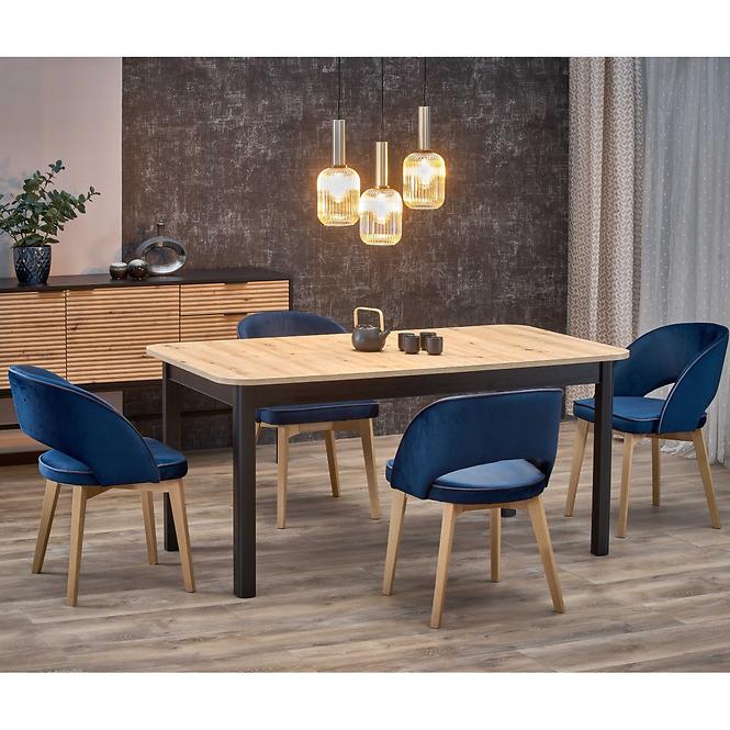 Rozkladací stôl Florian 141/219x80cm Płyta/Mdf – Dub Artisan/Čierna