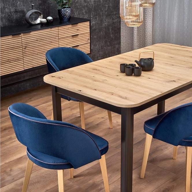 Rozkladací stôl Florian 141/219x80cm Płyta/Mdf – Dub Artisan/Čierna
