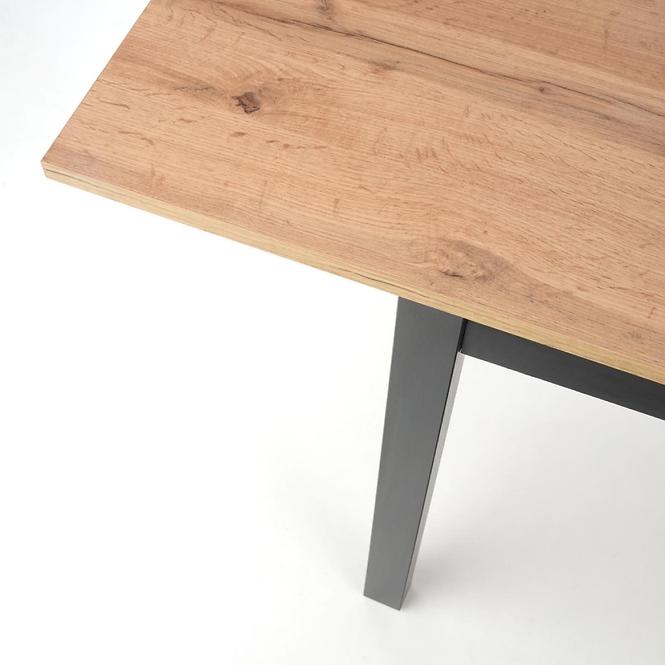 Rozkladací stôl Greg 124/168x74cm – Dub Wotan/Čierna