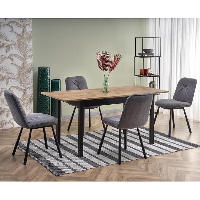 Rozkladací stôl Greg 124/168x74cm – Dub Wotan/Čierna