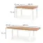 Rozkladací stôl Tiago 140/220x80cm doska/drevo – Dub Lancelot/Biely,6
