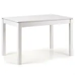 Rozkladací stôl Maurycy 118/158x75cm doska/ABS/MDF – Biely
