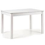 Rozkladací stôl Maurycy 118/158x75cm doska/ABS/MDF – Biely