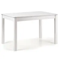 Rozkladací stôl Maurycy 118/158x75cm doska/ABS/MDF – Biely