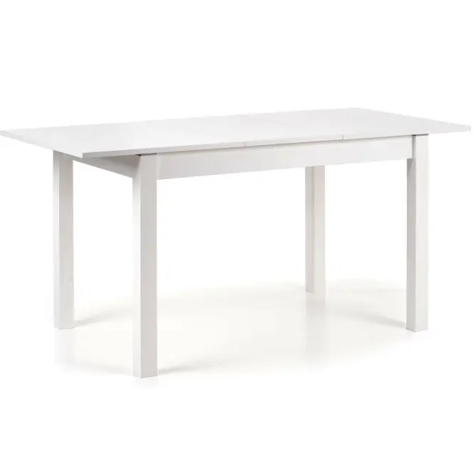 Rozkladací stôl Maurycy 118/158x75cm doska/ABS/MDF – Biely