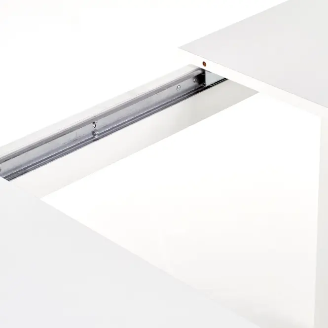 Rozkladací stôl Maurycy 118/158x75cm doska/ABS/MDF – Biely