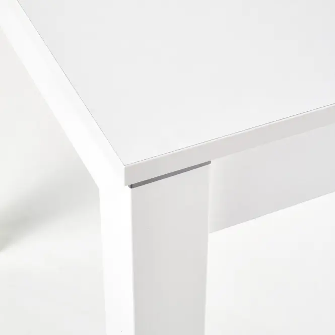 Rozkladací stôl Maurycy 118/158x75cm doska/ABS/MDF – Biely