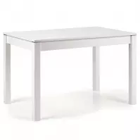Rozkladací stôl Maurycy 118/158x75cm Płyta/Abs/Mdf – Biely
