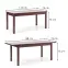 Rozkladací stôl Maurycy 118/158x75cm doska/ABS/MDF – Tmavé Orech,5
