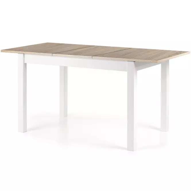Rozkladací stôl Maurycy 118/158x75cm Płyta/Abs/Mdf – Dub Sonoma/Biely