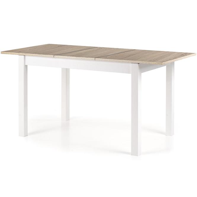 Rozkladací stôl Maurycy 118/158x75cm Płyta/Abs/Mdf – Dub Sonoma/Biely