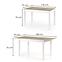 Rozkladací stôl Maurycy 118/158x75cm Płyta/Abs/Mdf – Dub Sonoma/Biely,3
