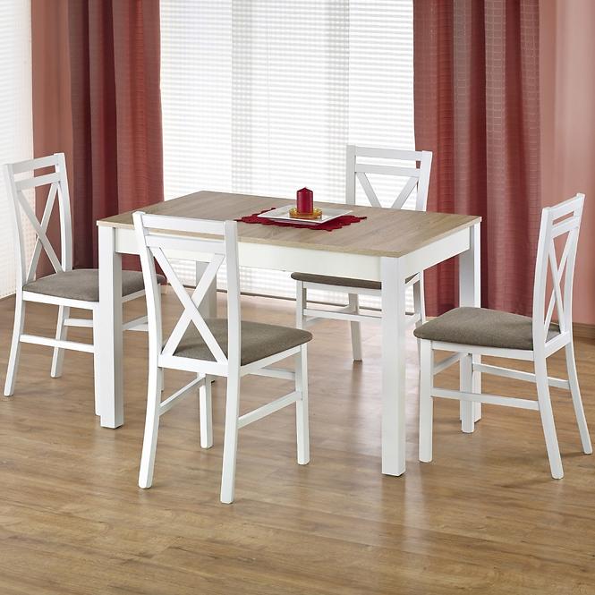Rozkladací stôl Maurycy 118/158x75cm Płyta/Abs/Mdf – Dub Sonoma/Biely