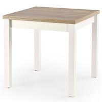Rozkladací stôl Gracjan 80/160x80cm doska/ABS/MDF– Dub Sonoma/Biely