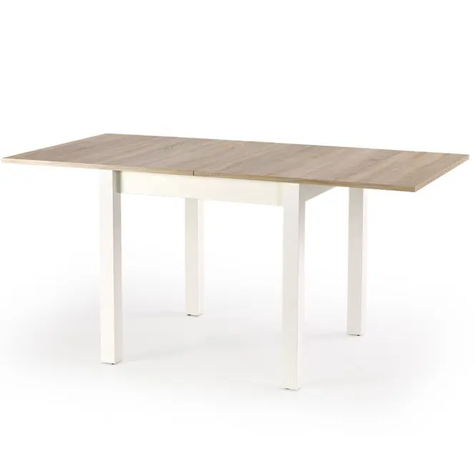 Rozkladací stôl Gracjan 80/160x80cm doska/ABS/MDF– Dub Sonoma/Biely,2