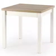 Rozkladací stôl Gracjan 80/160x80cm Płyta/Abs/Mdf – Dub Sonoma/Biely