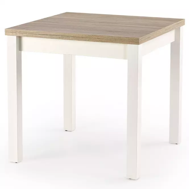Rozkladací stôl Gracjan 80/160x80cm Płyta/Abs/Mdf – Dub Sonoma/Biely