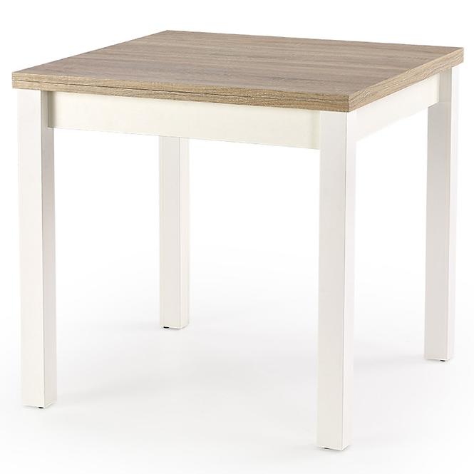 Rozkladací stôl Gracjan 80/160x80cm Płyta/Abs/Mdf – Dub Sonoma/Biely