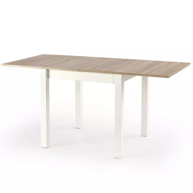 Rozkladací stôl Gracjan 80/160x80cm Płyta/Abs/Mdf – Dub Sonoma/Biely