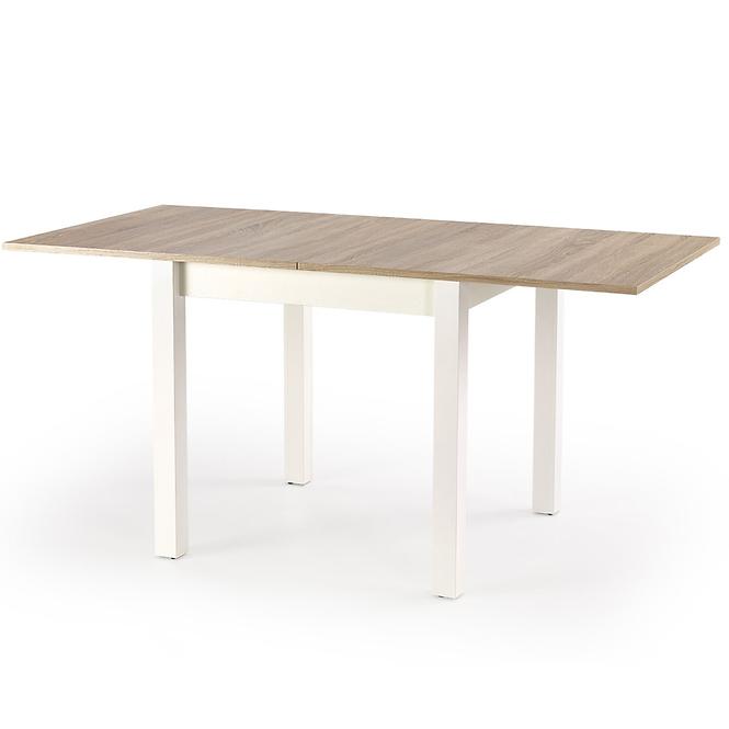 Rozkladací stôl Gracjan 80/160x80cm Płyta/Abs/Mdf – Dub Sonoma/Biely