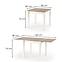 Rozkladací stôl Gracjan 80/160x80cm Płyta/Abs/Mdf – Dub Sonoma/Biely,3