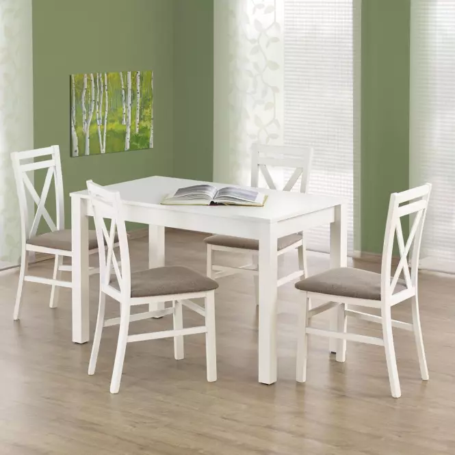 Stôl Ksawery 120x68 doska/Abs/MDF – Biely