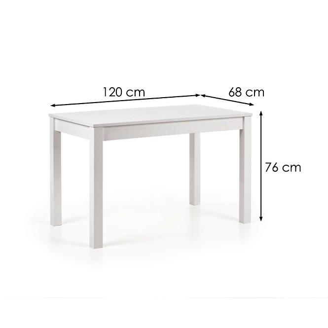 Stôl Ksawery 120x68 Płyta/Abs/Mdf – Biely