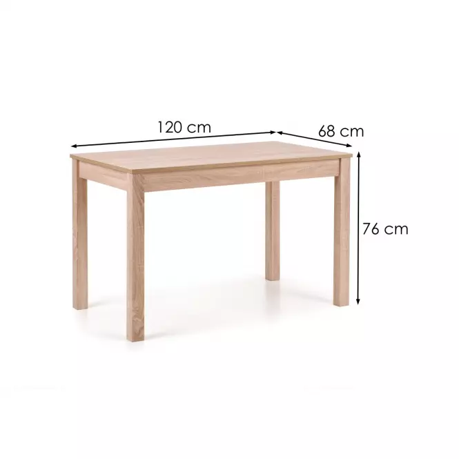 Stôl Ksawery 120x68 Płyta/Abs/Mdf – Dub Sonoma