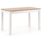 Stôl Ksawery 120x68 doska/Abs/MDF – Dub Sonoma/Biely