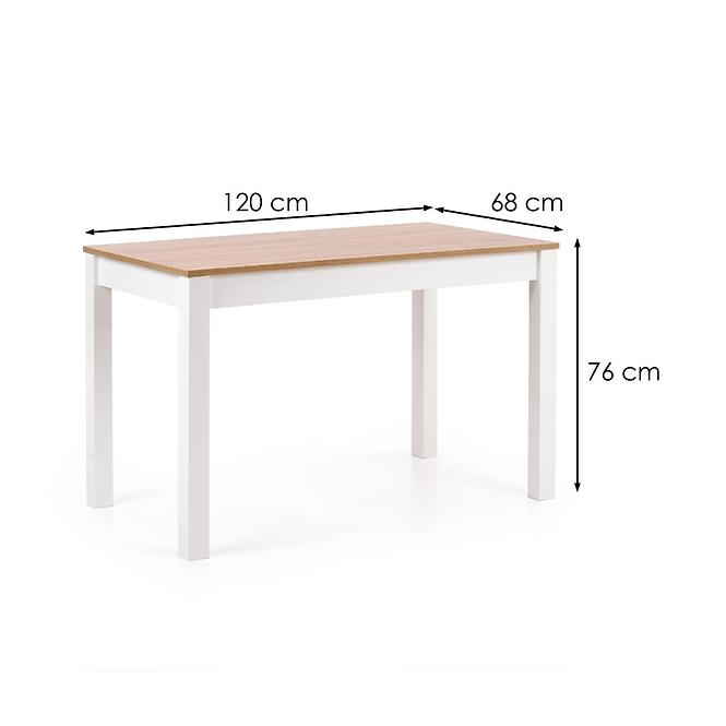 Stôl Ksawery 120x68 Płyta/Abs/Mdf – Dub Sonoma/Biely