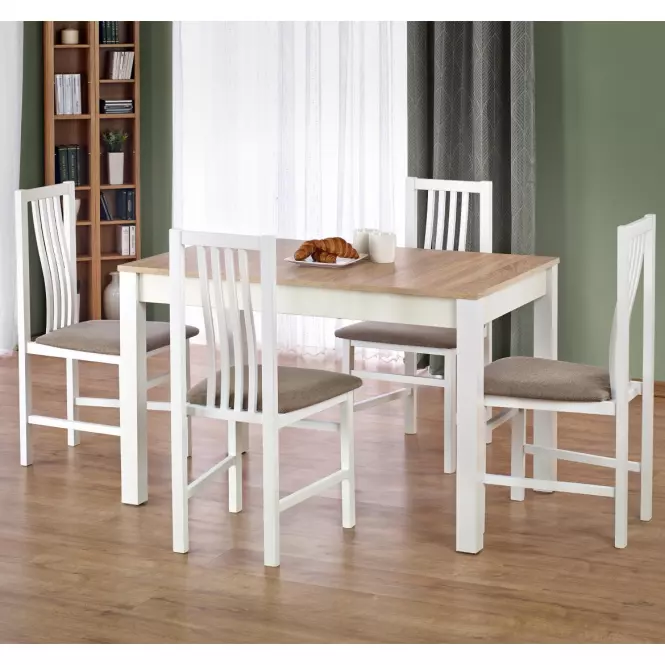 Stôl Ksawery 120x68 Płyta/Abs/Mdf – Dub Sonoma/Biely