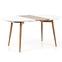 Rozkladací stôl Edward 120/200x100cm Mdf/Oceľ – Biely/Dub San Remo