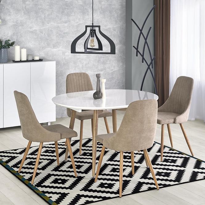 Rozkladací stôl Edward 120/200x100cm Mdf/Oceľ – Biely/Dub San Remo