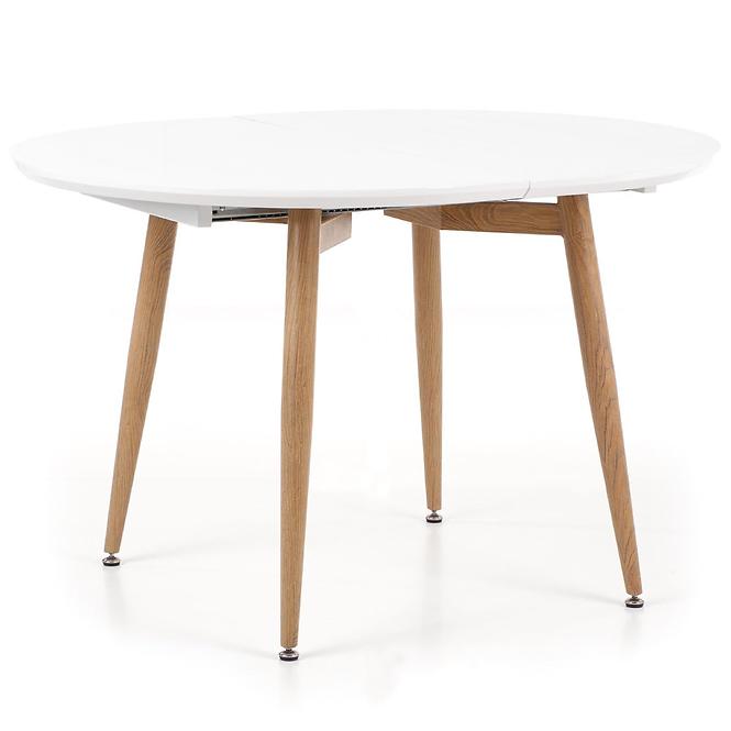 Rozkladací stôl Edward 120/200x100cm Mdf/Oceľ – Biely/Dub San Remo