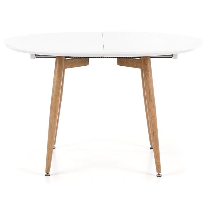 Rozkladací stôl Edward 120/200x100cm Mdf/Oceľ – Biely/Dub San Remo