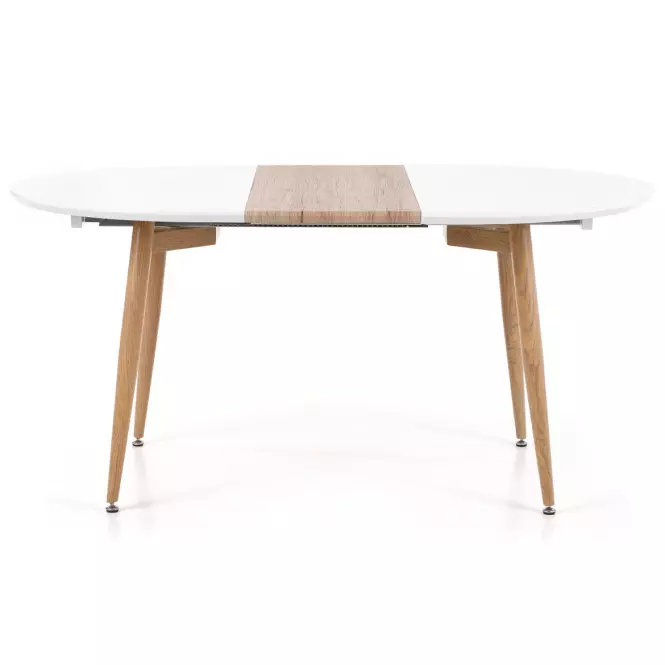 Rozkladací stôl Edward 120/200x100cm Mdf/Oceľ – Biely/Dub San Remo