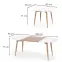 Rozkladací stôl Caliber 160/200x90cm Biely Mat/Dub San Remo/Naturalny,3