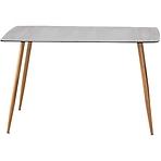 Stôl Next 130x80 Sklo/Oceľ – Dymiony/Dub Med