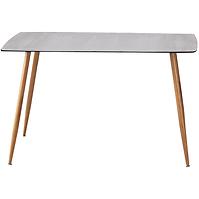 Stôl Next 130x80 Sklo/Oceľ – Dymiony/Dub Med