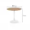 Stôl Sting 80 Mdf/Oceľ – Dub Zlatá/Biely,2