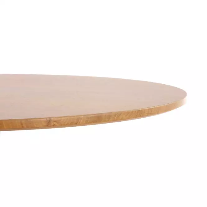 Stôl Sting 80 Mdf/Oceľ – Dub Zlatá/Biely