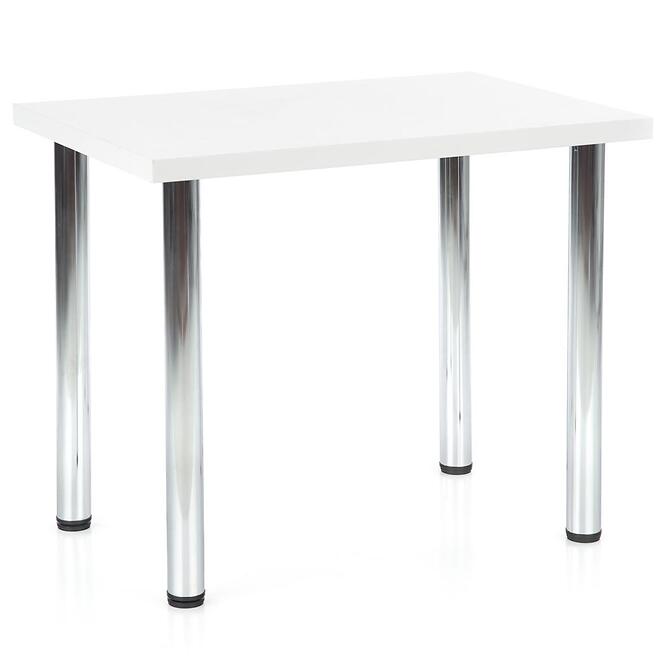 Stôl Modex A) 90x60 Doska/Oceľ – Biely Mat