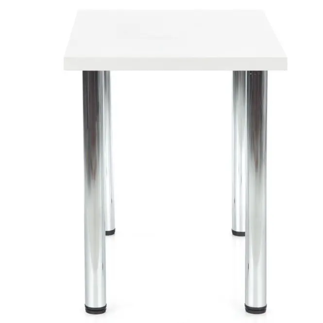 Stôl Modex A) 90x60 Doska/Oceľ – Biely Mat