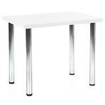 Stôl Modex A) 90x60 Płyta/Oceľ – Biely Mat
